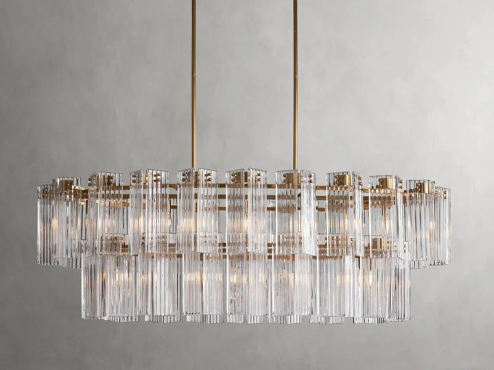 Delsie Oval Glass Chandelier 51"63"72"