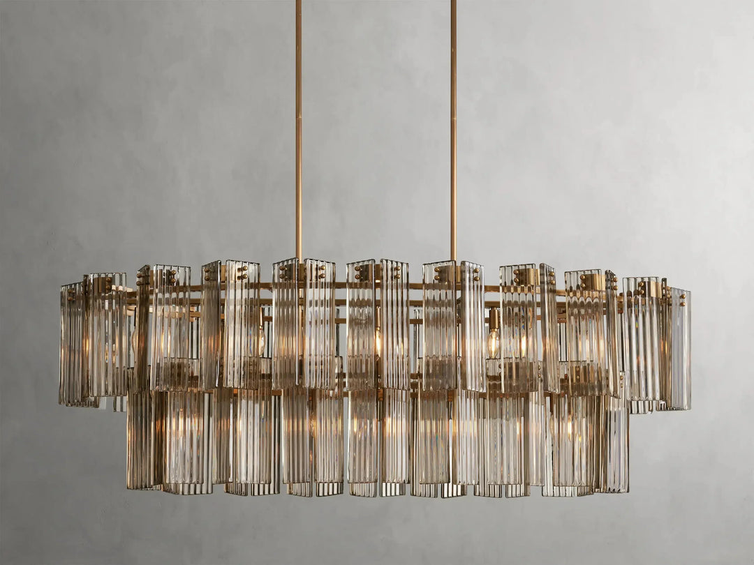 Delsie Oval Glass Chandelier 51"63"72"