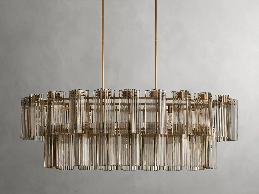 Delsie Oval Glass Chandelier 51"63"72"