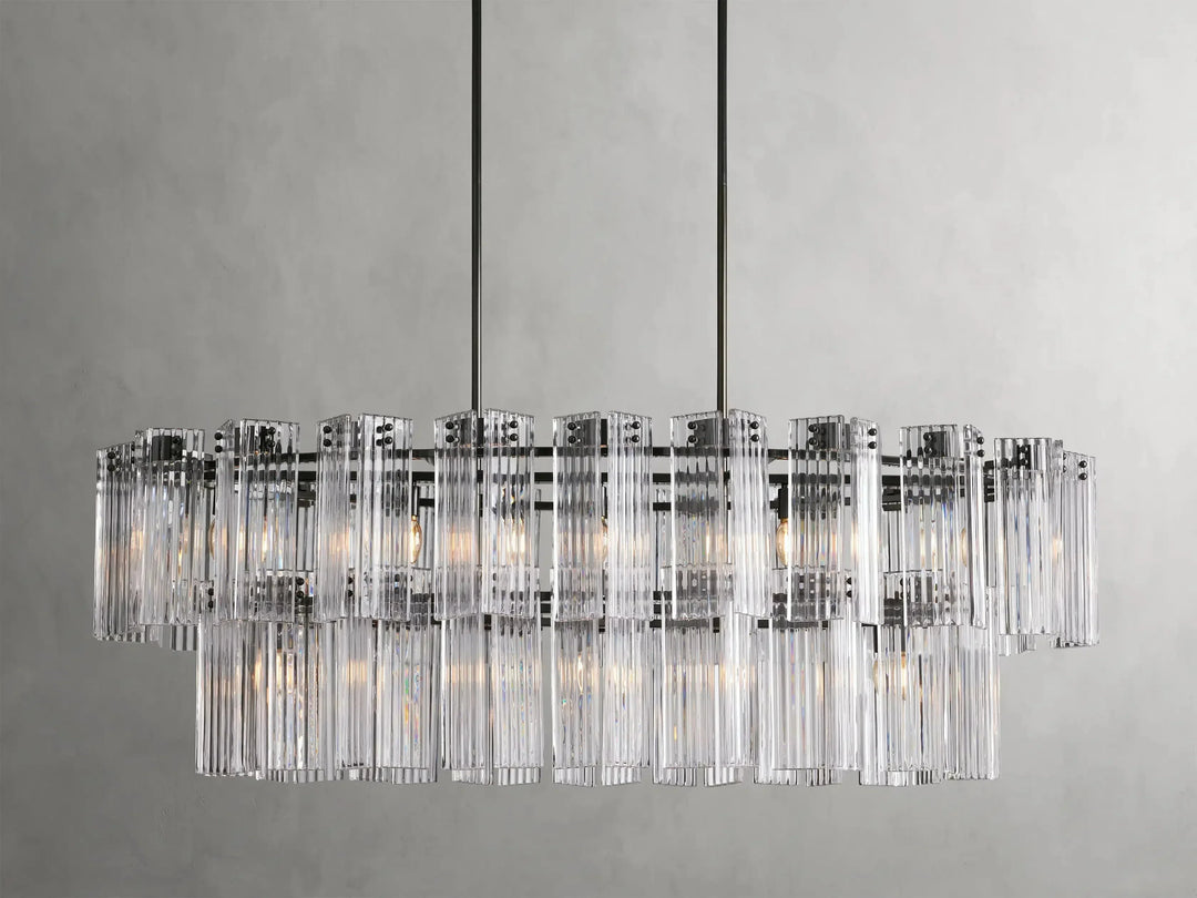 Delsie Oval Glass Chandelier 51"63"72"