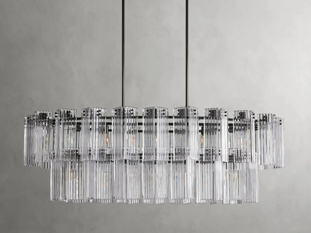 Delsie Oval Glass Chandelier 51"63"72"