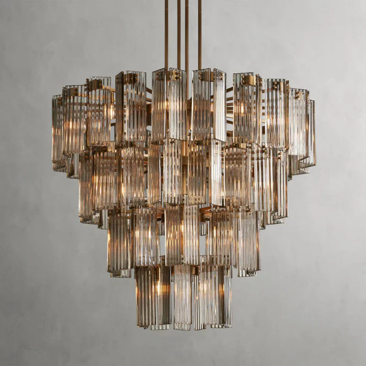 Delsie Round Glass Chandelier