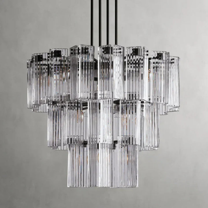 Delsie Round Glass Chandelier