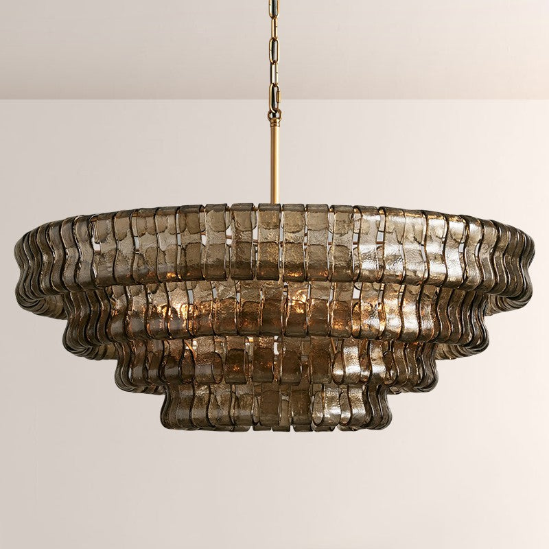 Elleson 4-Tier Glass Round Chandelier 36"D