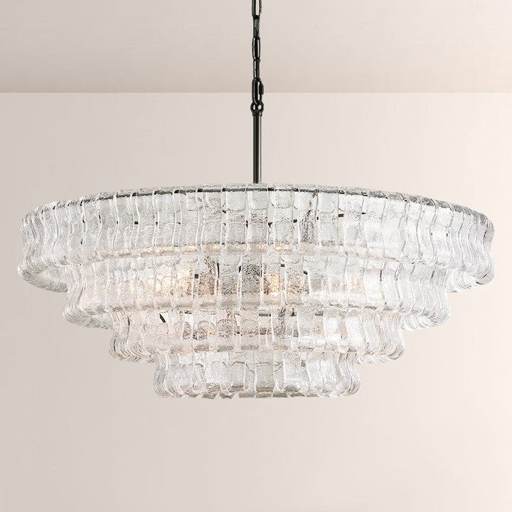 Elleson 4-Tier Glass Round Chandelier 36"D