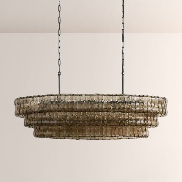 Elleson Glass Oval Chandelier 54"W/65"W