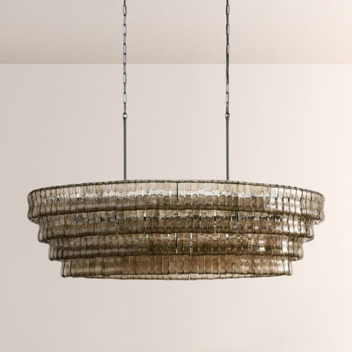 Elleson Glass Oval Chandelier 54"W/65"W