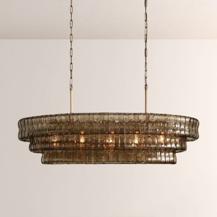 Elleson Glass Oval Chandelier 54"W/65"W
