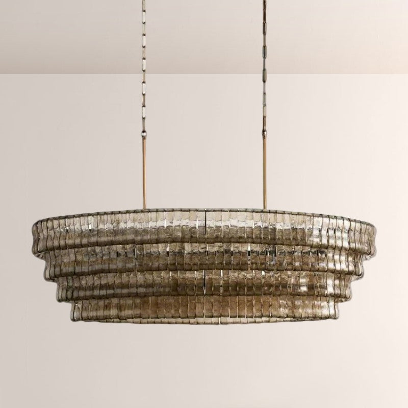 Elleson Glass Oval Chandelier 54"W/65"W