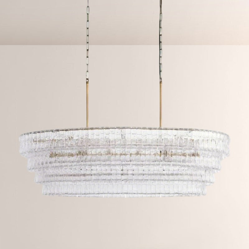 Elleson Glass Oval Chandelier 54"W/65"W