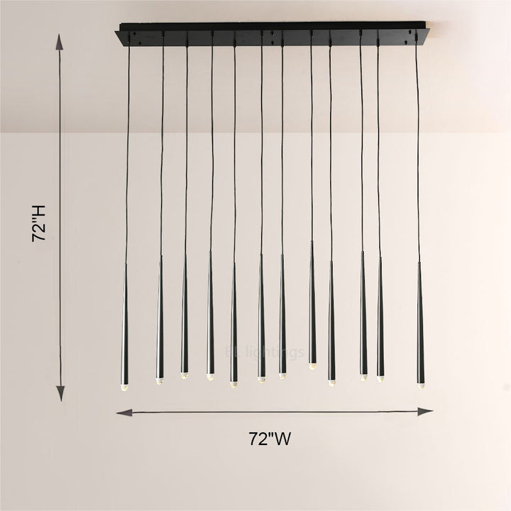 Felicia Modern Linear Chandelier 60"