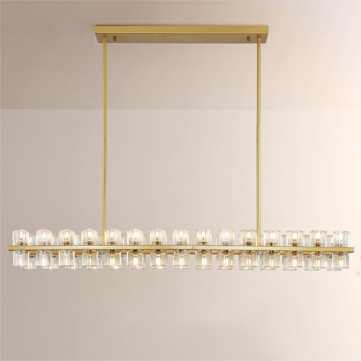 Felix Crystal Rectangular Chandelier 54"
