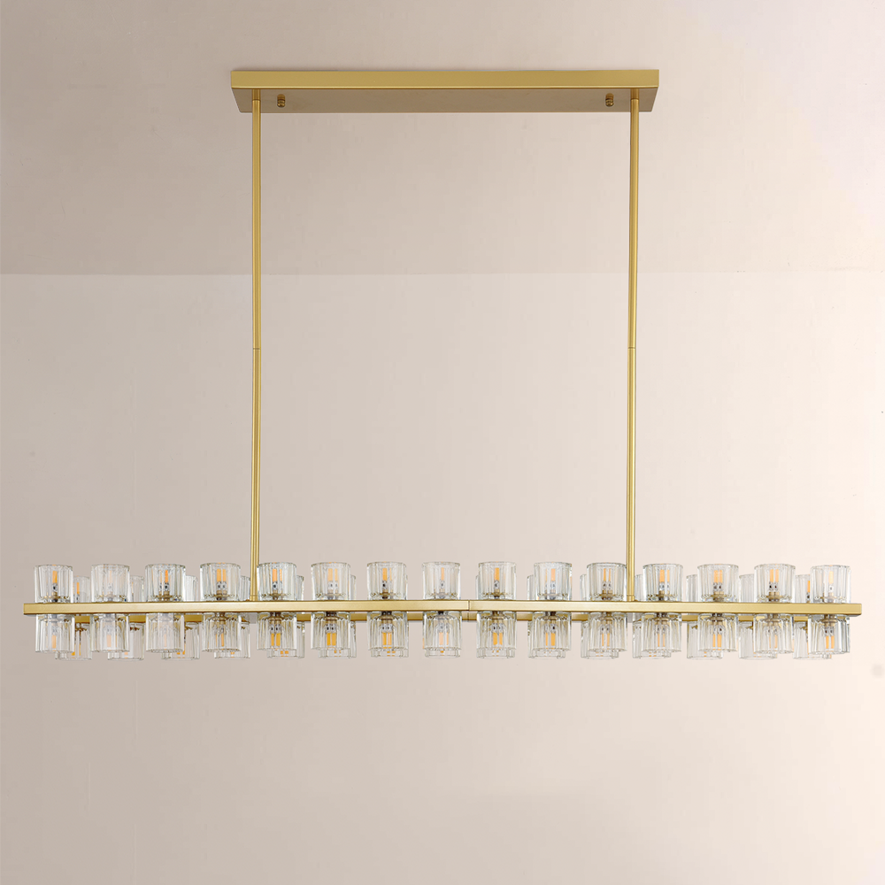 Felix Crystal Rectangular Chandelier 54"