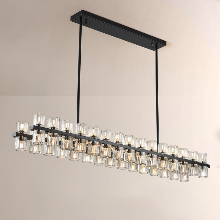 Felix Crystal Rectangular Chandelier 54"