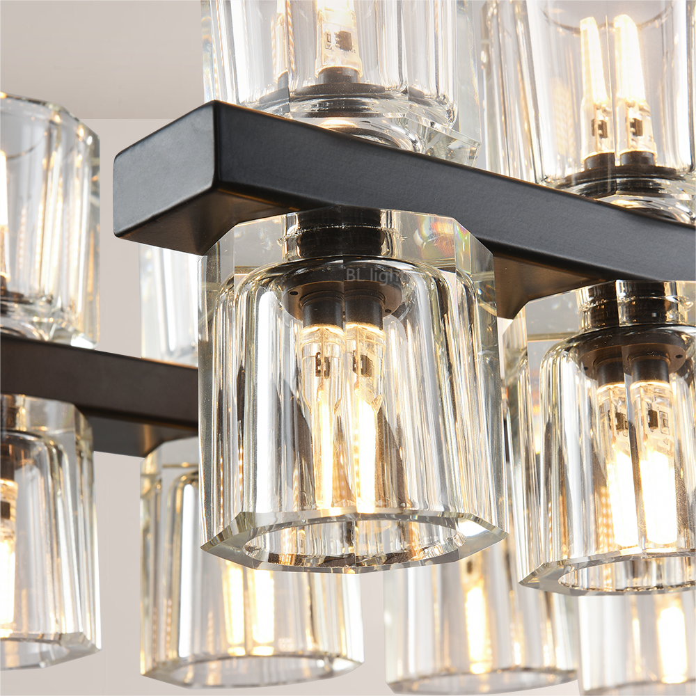 Felix Crystal Rectangular Chandelier 54"