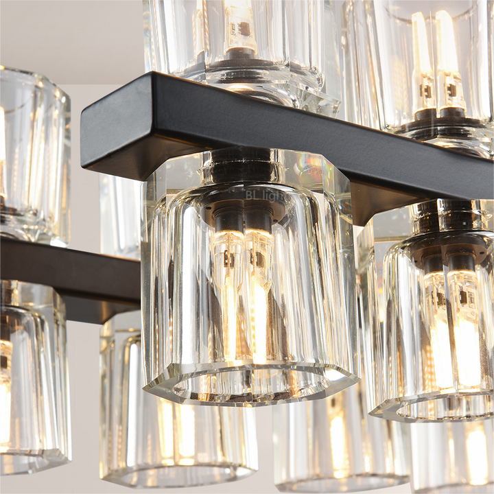 Felix Crystal Rectangular Chandelier 54"