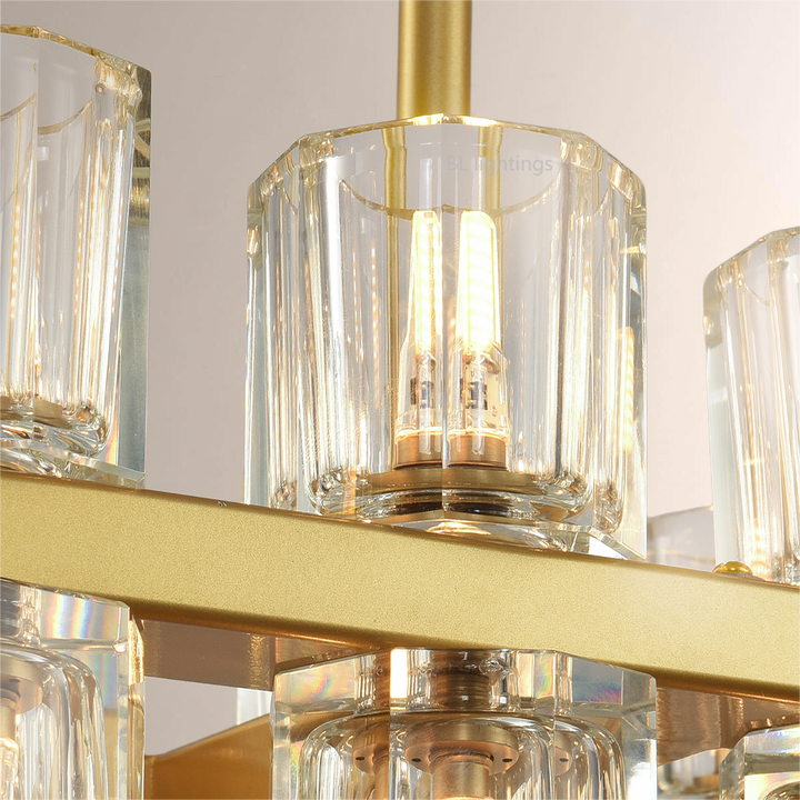 Felix Crystal Rectangular Chandelier 54"