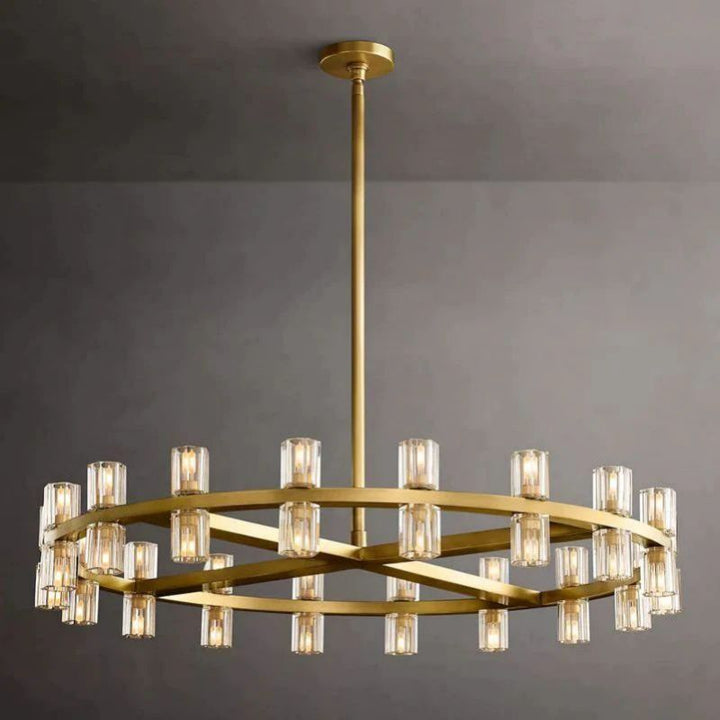 Felix Crystal Shades Round Chandelier 36"