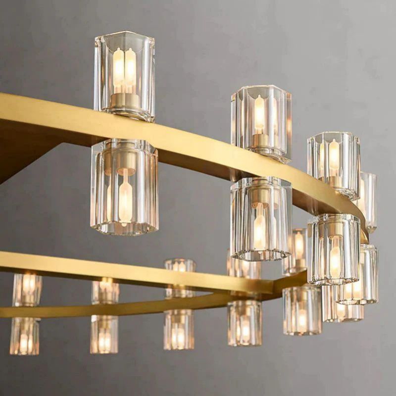 Felix Crystal Shades Round Chandelier 36"