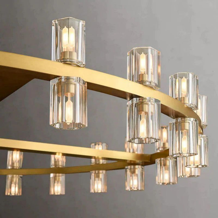 Felix Crystal Shades Round Chandelier 36"