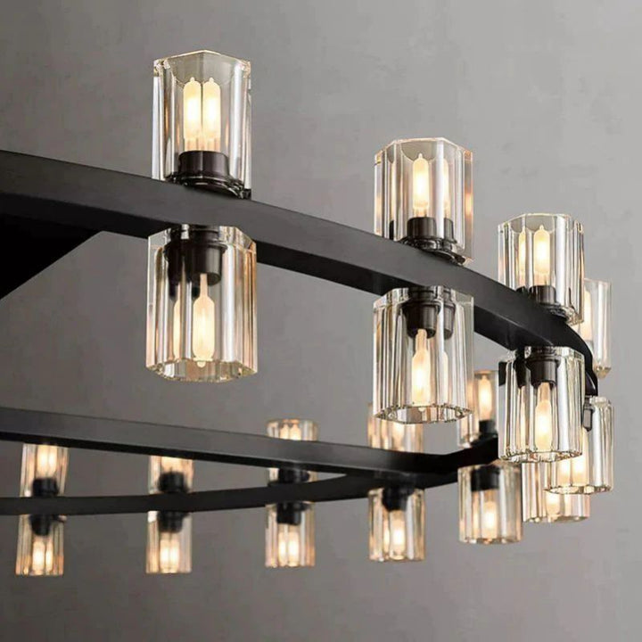 Felix Crystal Shades Round Chandelier 36"