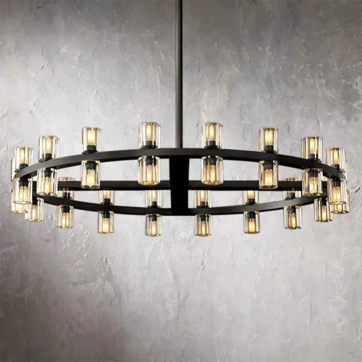 Felix Crystal Shades Round Chandelier 36"