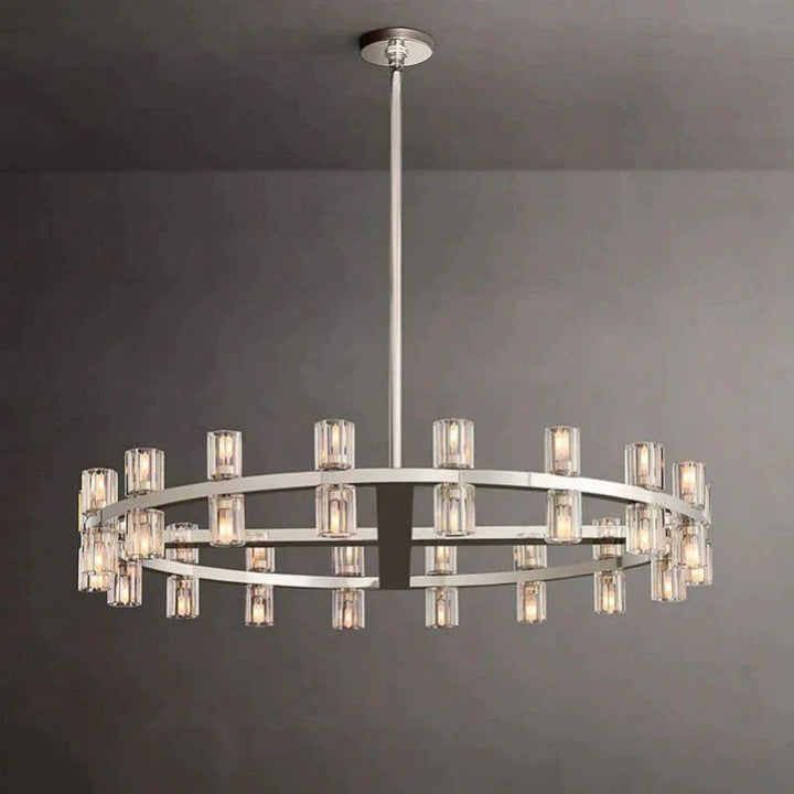 Felix Crystal Shades Round Chandelier 36"
