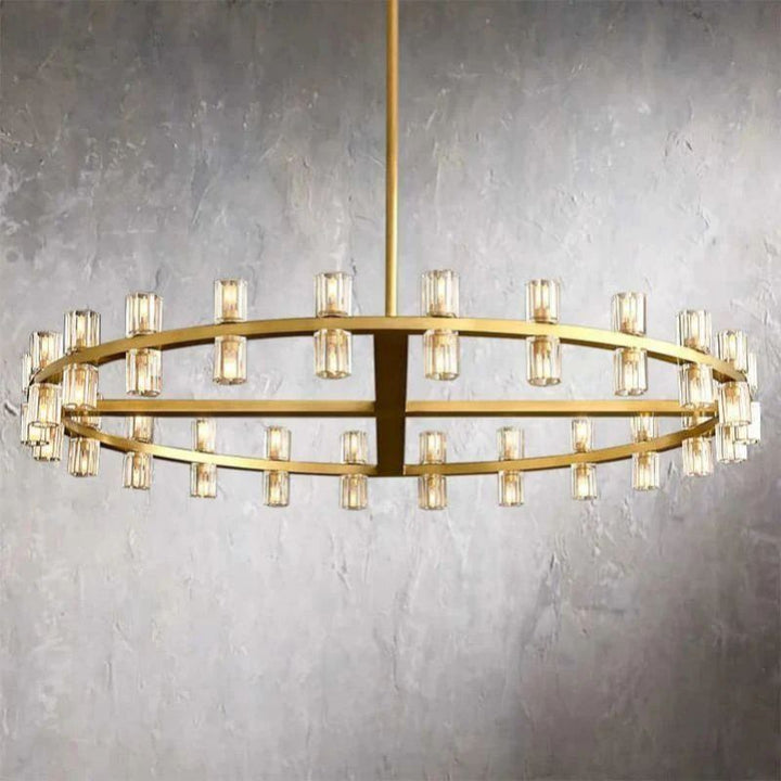 Felix Crystal Shades Round Chandelier 36"