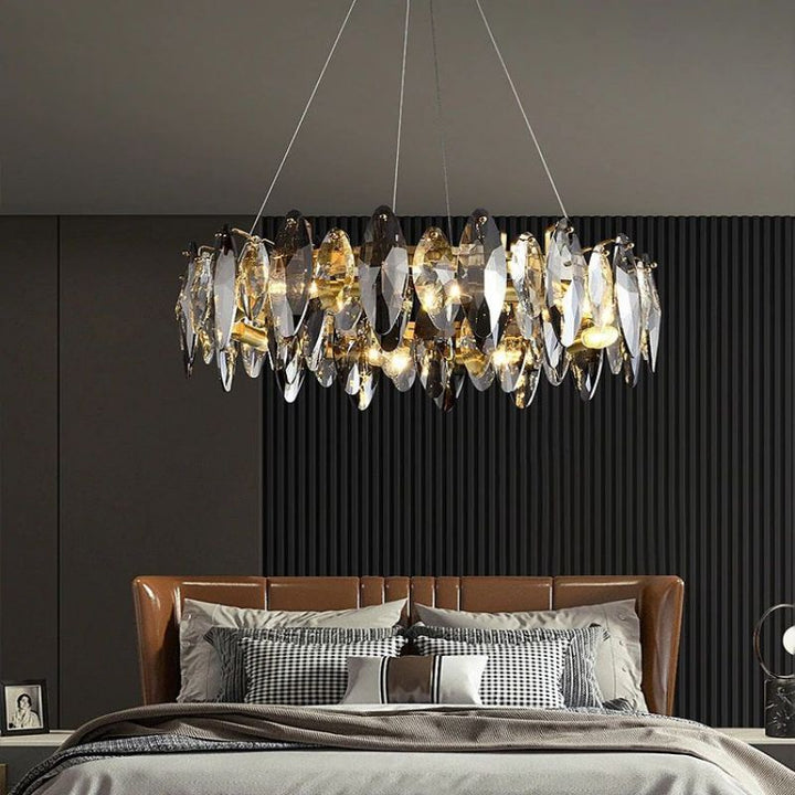 Flora Crystal Ring Chandelier 39"