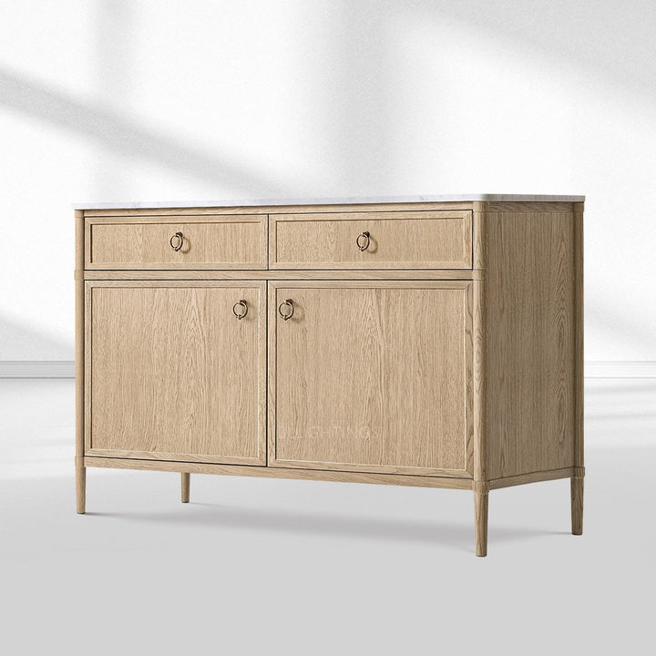 Franois Marble Double-Door Sideboard with Drawers