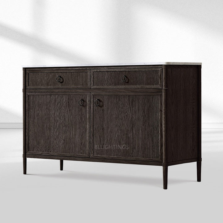 Franois Marble Double-Door Sideboard with Drawers