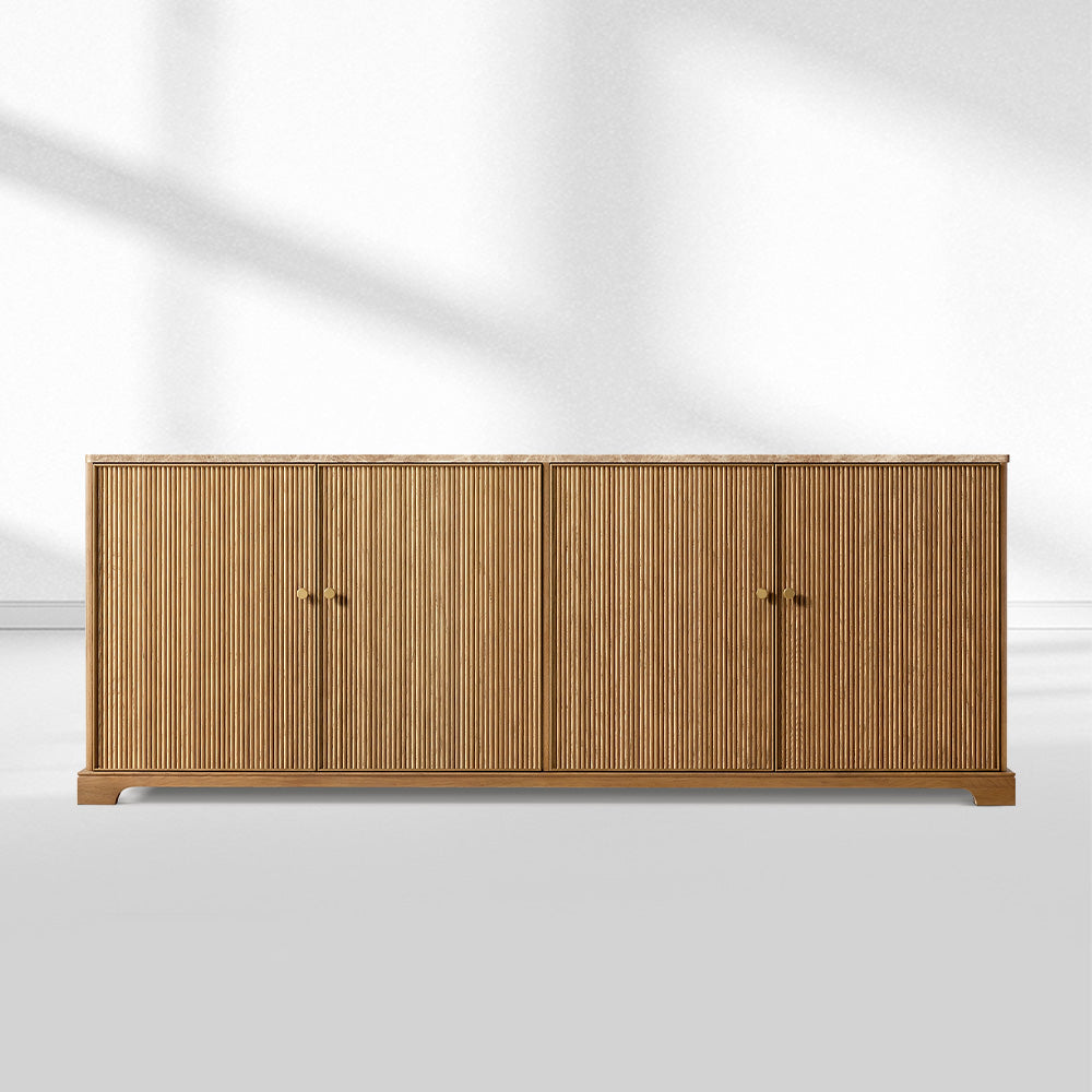 Ganvieve Emperador Reeded 4-door Sideboard