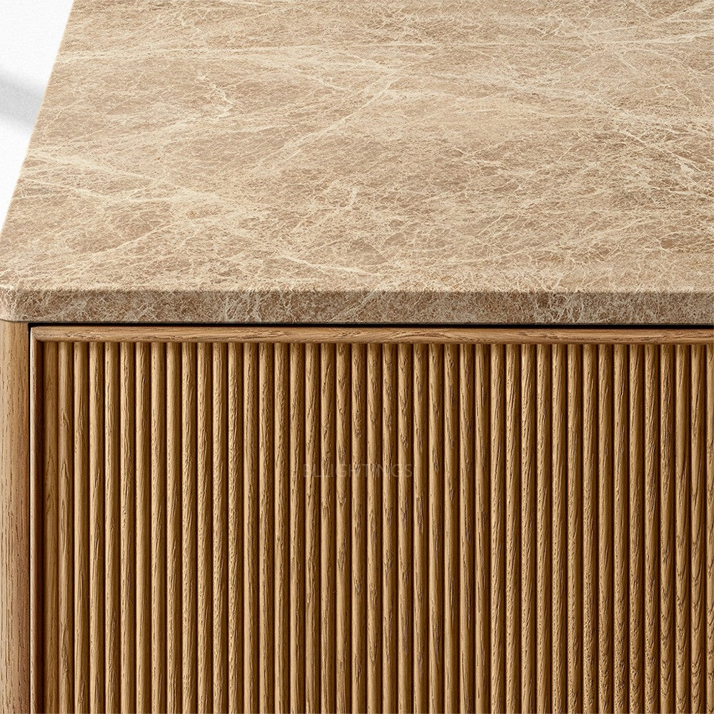 Ganvieve Emperador Reeded 4-door Sideboard