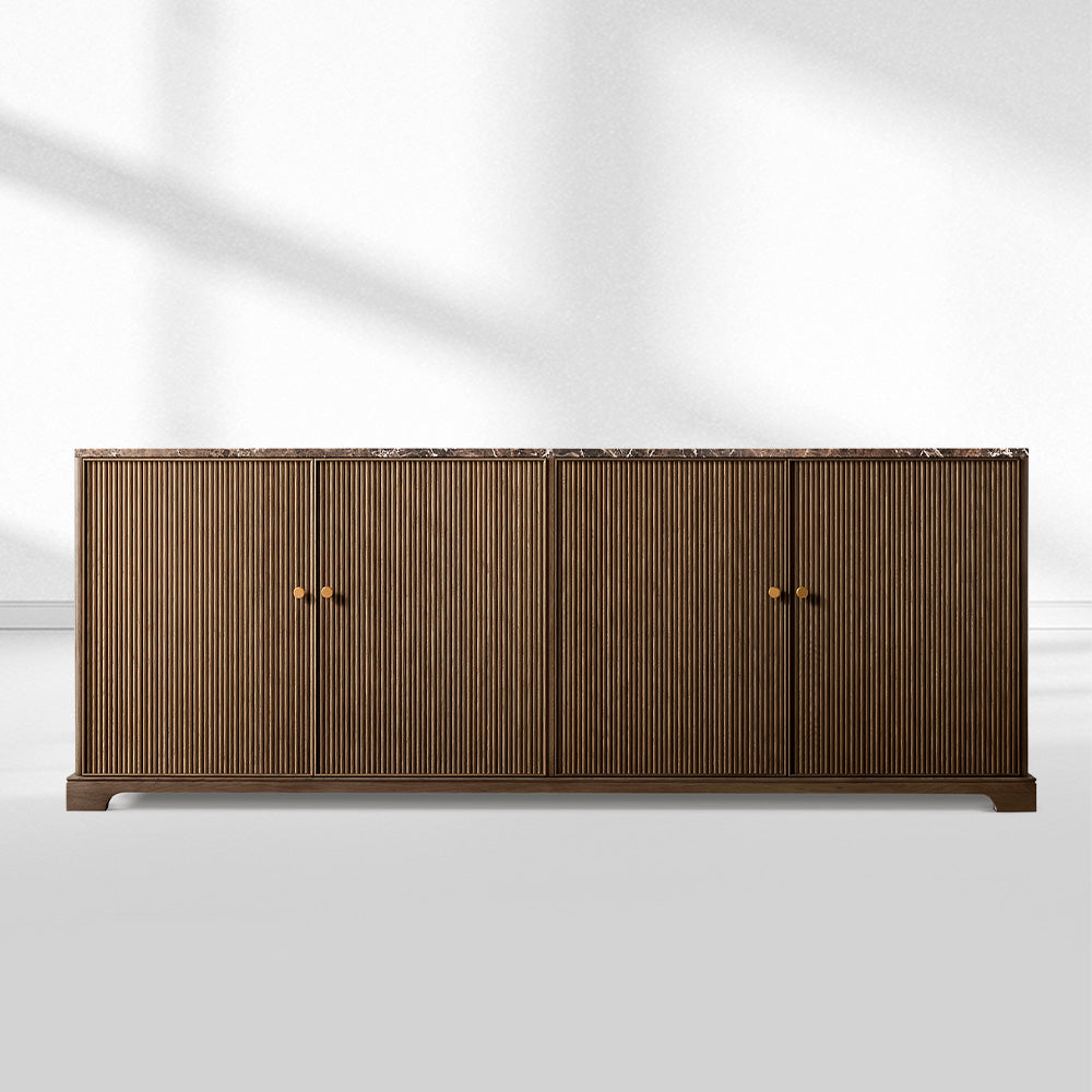 Ganvieve Emperador Reeded 4-door Sideboard