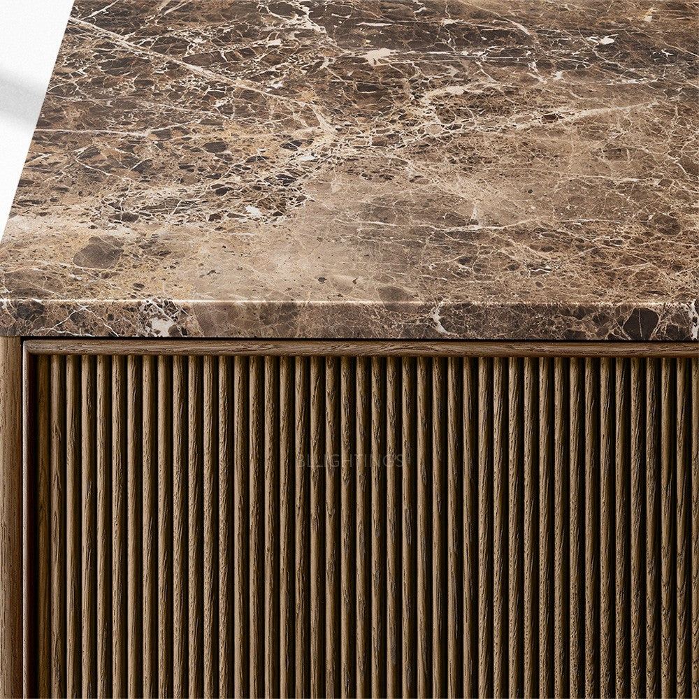 Ganvieve Emperador Reeded 4-door Sideboard