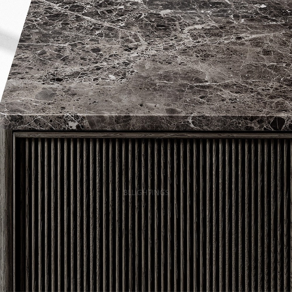 Ganvieve Emperador Reeded 4-door Sideboard