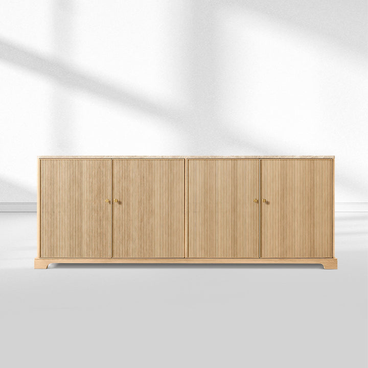 Ganvieve Emperador Reeded 4-door Sideboard