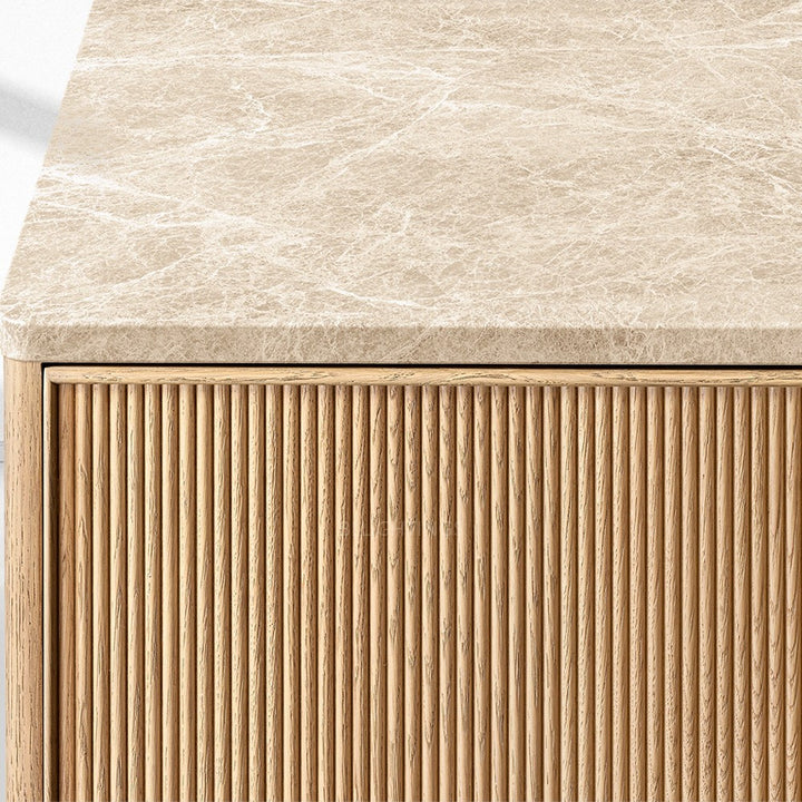 Ganvieve Emperador Reeded 4-door Sideboard