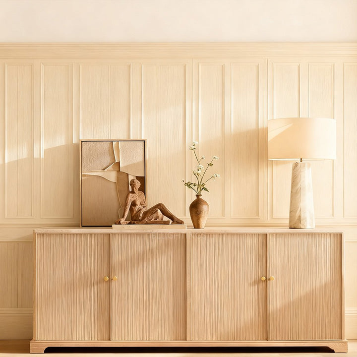Ganvieve Emperador Reeded 4-door Sideboard