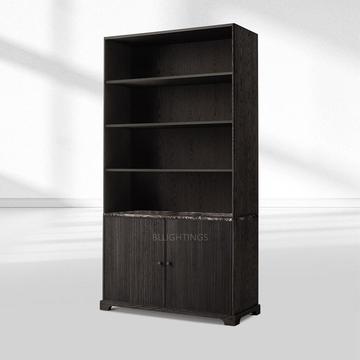 Ganvieve Emperador Reeded Sideboard & Hutch