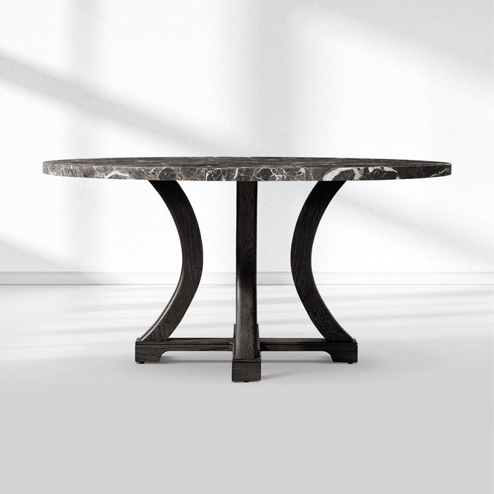 Ganvieve Emperador Round Dining Table