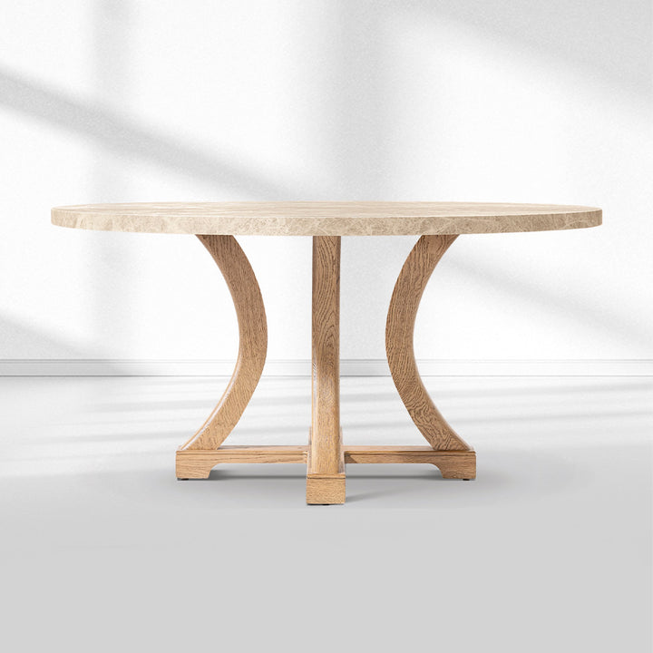 Ganvieve Emperador Round Dining Table
