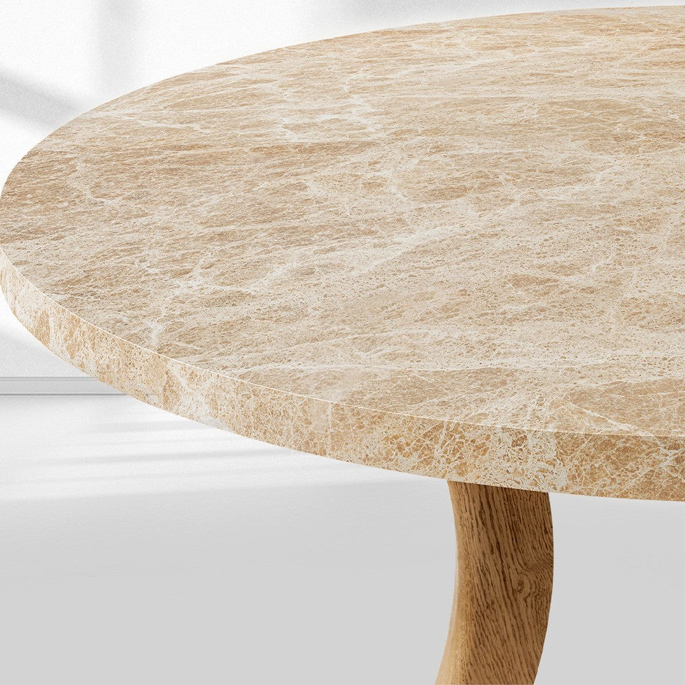 Ganvieve Emperador Round Dining Table