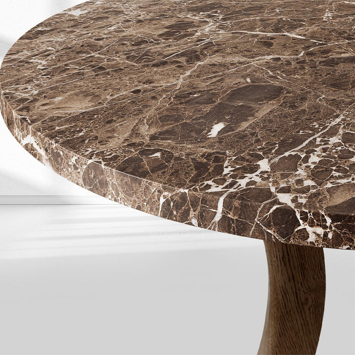 Ganvieve Emperador Round Dining Table
