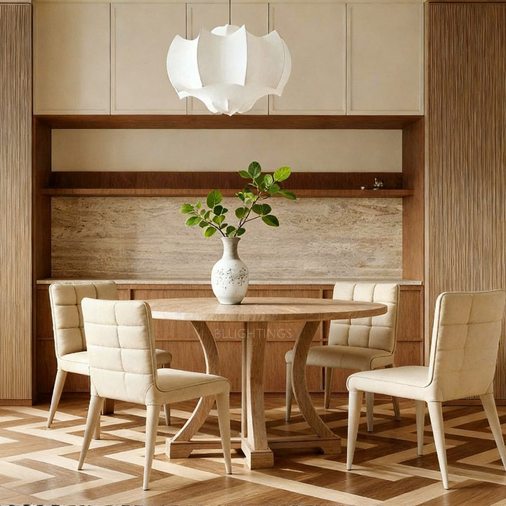 Ganvieve Emperador Round Dining Table