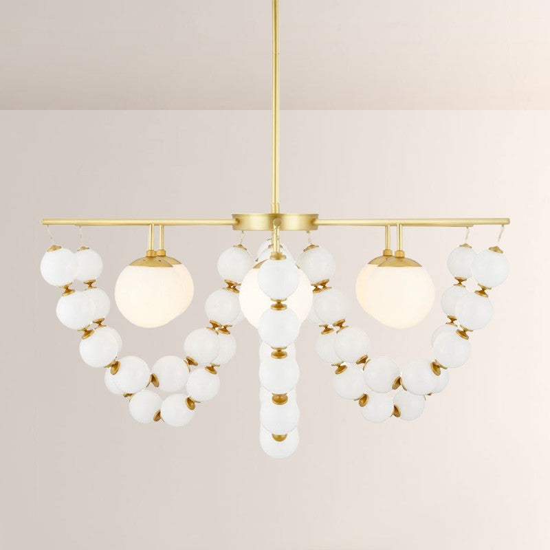 Genvan Glass Round Chandelier 42"