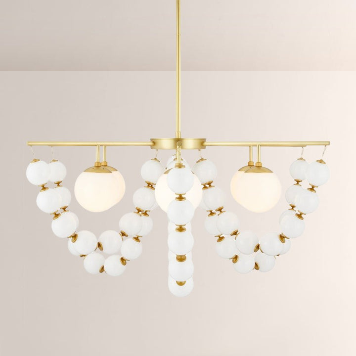 Genvan Glass Round Chandelier 42"