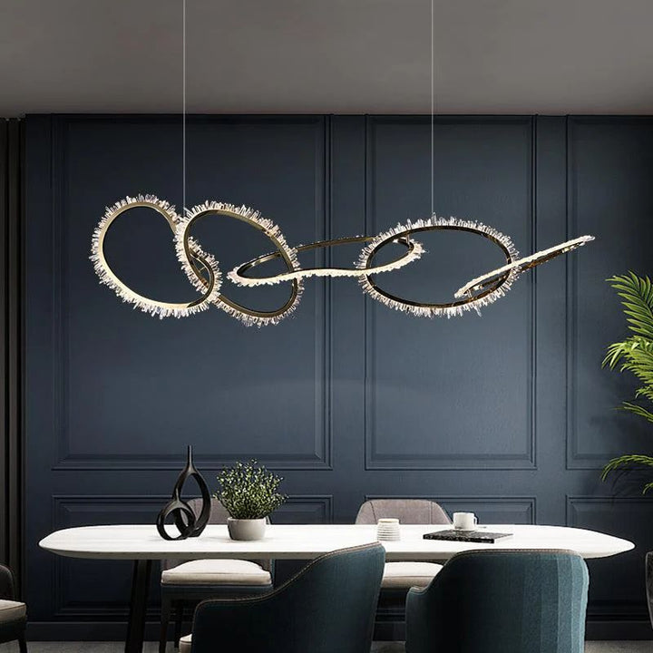 Gina Rock Crystal Irregular Round Chandelier
