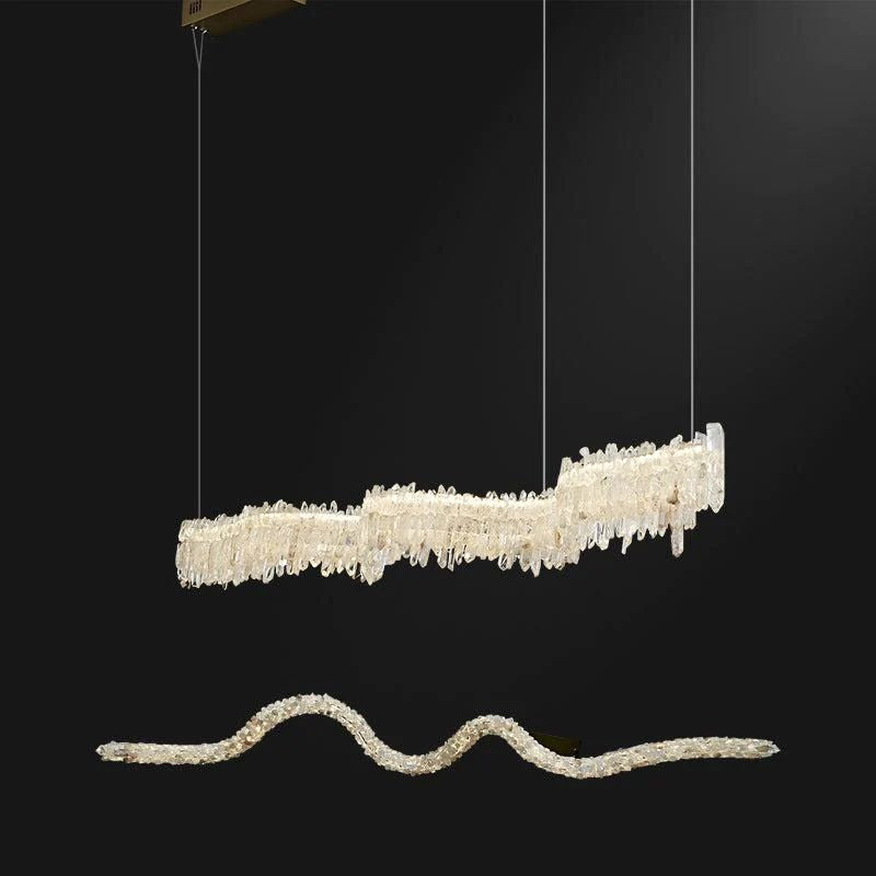 Gina Rock Crystal Linear Chandelier