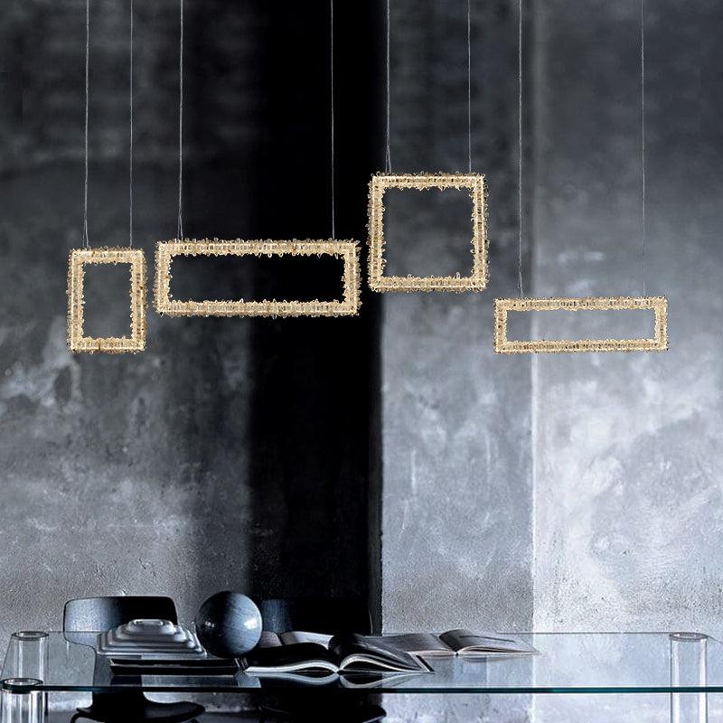 Gina Modern Rock Crystal Dining Room Chandelier